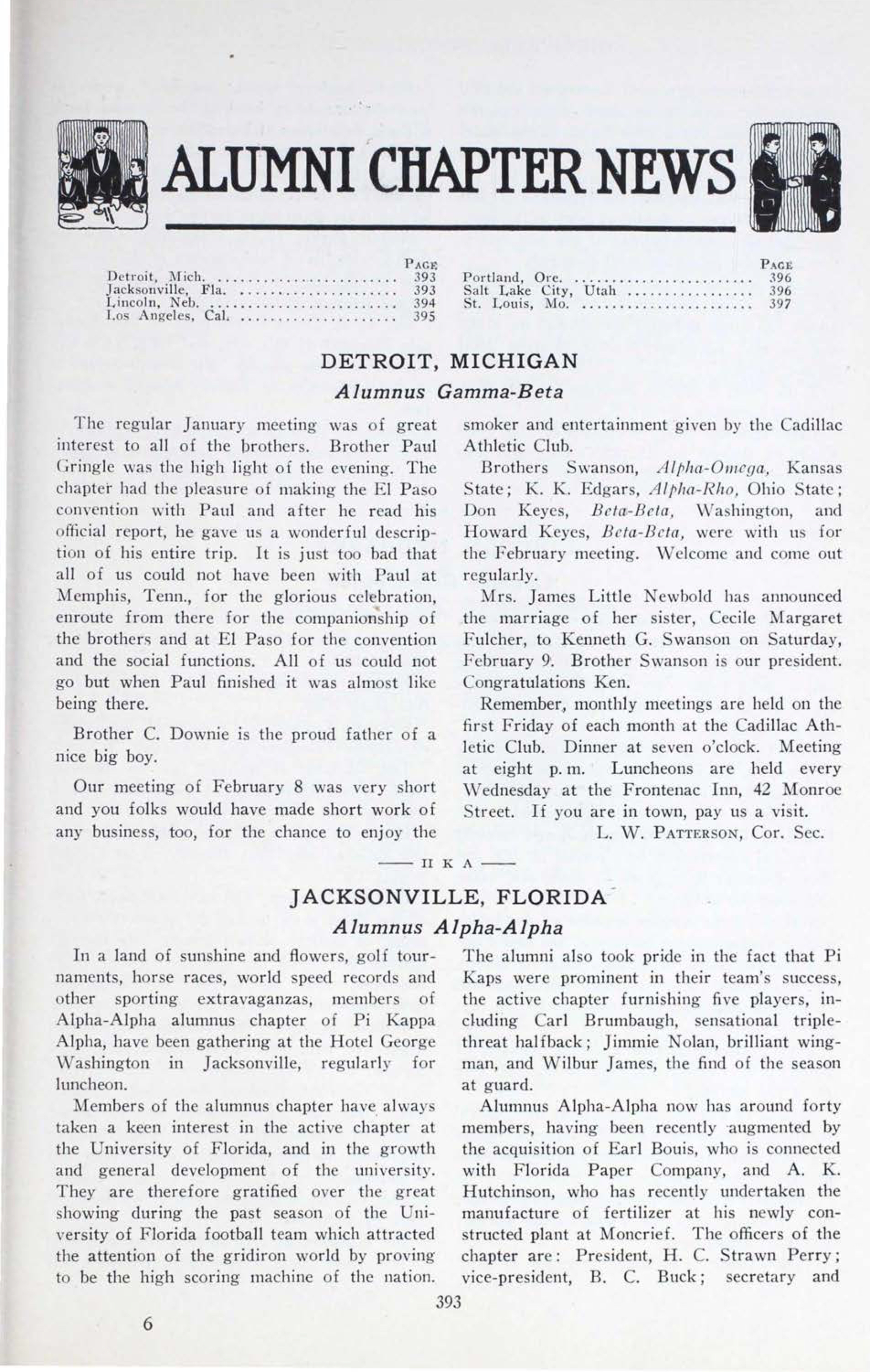 Alumni Chapter News, April 1929
